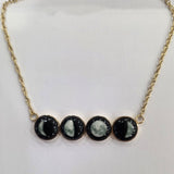 four moon lunar horizon in gold