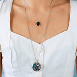 family locket necklace in stainless steel