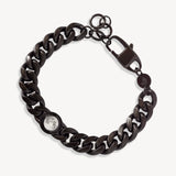 titan moon phase bracelet in black matte, full bracelet view