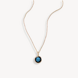 new moon sky light necklace in gold