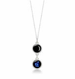 moon and stars mini ituri necklace in silver