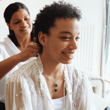 lunar twin charm necklace