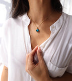 new moon sky light necklace in gold