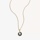 full moon sky light necklace in gold