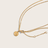 pink moon stella necklace in gold
