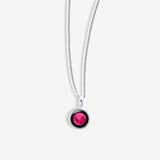 pink moon sky light necklace in stainless steel