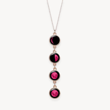 pink moon quadrupled necklace in rose gold