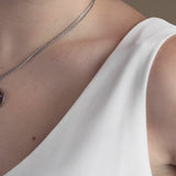 pink moon stella necklace in stainless steel