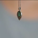 classic pendant necklace with black crystal