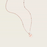 sun drop engravable necklace in rose gold