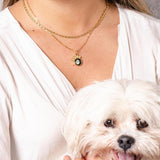 moonglow paw necklace in gold