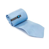 moon & crystal tie bar in stainless steel